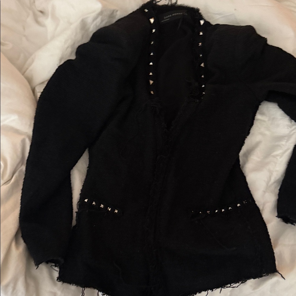 Zara Studded Black Women's Jacket